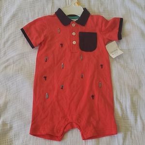 crown & ivy Baby Boy Red Romper